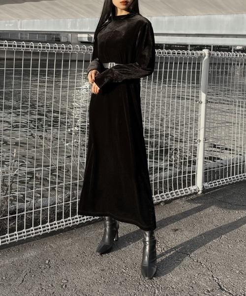 LVEU. | 【LVEU.】ベロアハイネックワンピース / ワンピース ワンピ