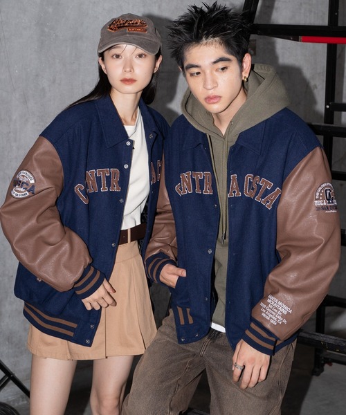 FREEHOLD / Varsity Jacket スタジャン ケボズ KEBOZ MELTON & LEATHER VARSITY JACKET （BLUE） -PASSOVER