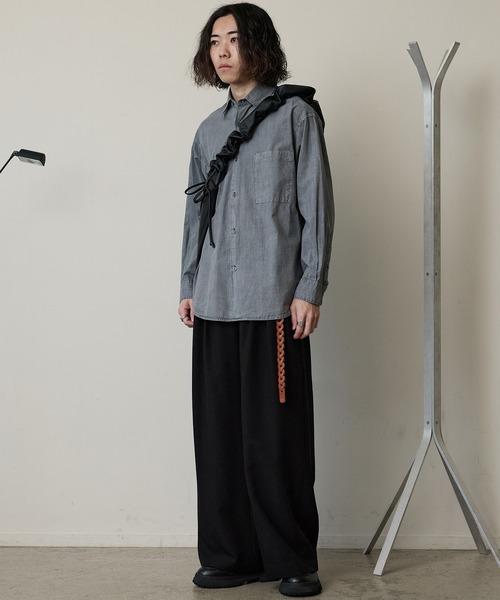 スーツ SLIGHT FLARE DOUBLE CLOTH BAGGY SLACKS WYM LIDNM | SLIGHT FLARE DOUBLE CLOTH BAGGY SLACKS - Buyee