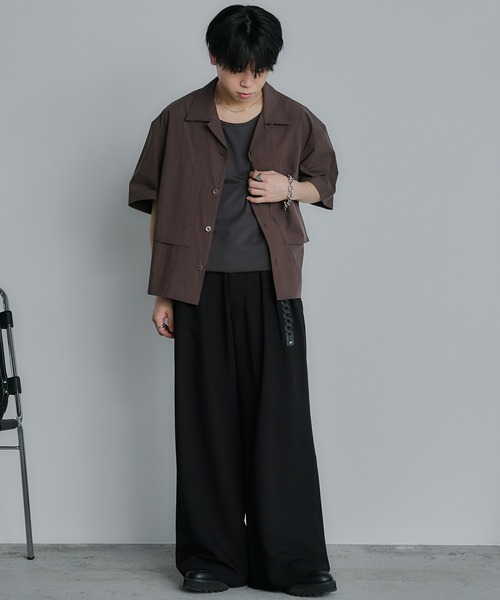 スーツ SLIGHT FLARE DOUBLE CLOTH BAGGY SLACKS SLIGHT FLARE DOUBLE CLOTH BAGGY SLACKS（スラックス）｜WYM LIDNM
