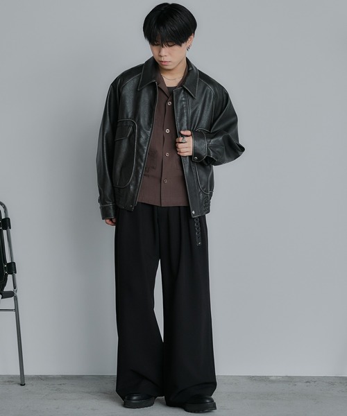 スーツ SLIGHT FLARE DOUBLE CLOTH BAGGY SLACKS SLIGHT FLARE DOUBLE CLOTH BAGGY SLACKS（スラックス）｜WYM LIDNM