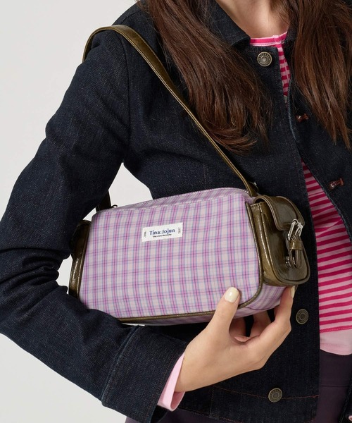 TINA：JOJUN | 裏起毛 ロゴパッチワーク フーディー TINA：JOJUN