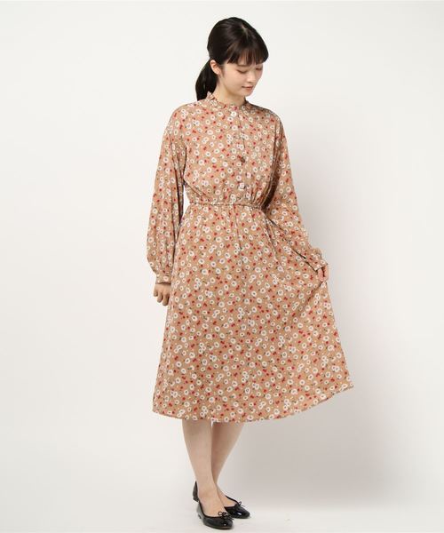 ｊｕｇｌａｎｓ ジョーゼット 花柄 プチハイキラキラボタン付きワンピース Buyee日本代购服务 于zozotown购物 Bot Online