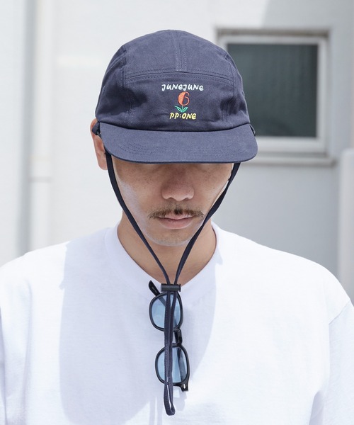 CHICK | Jet Cap with Chin Strap and Embroidered Logo / あご紐付き