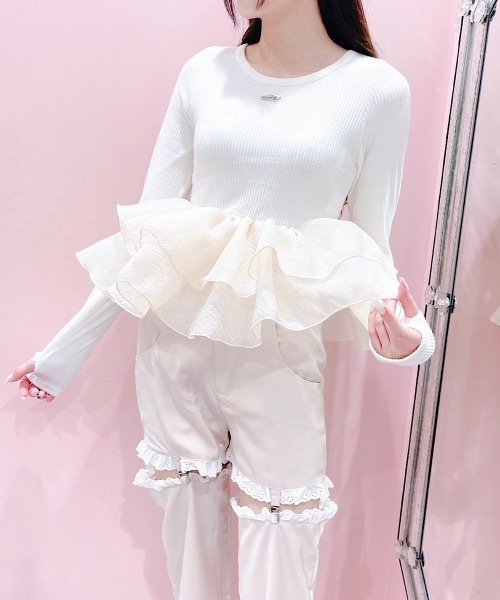 lilLilly リルリリー ハーネス パール チュール 白 lilLilly リルリリー ハーネス パール チュール 白 lilLilly