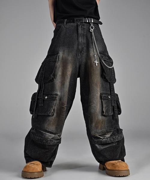 パンツ lig. wie cargo pants mnml カーゴパンツ mnml/ミニマル/ドロップクロッチカーゴパンツ