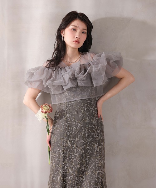 KANA | ボリュームボレロ花柄ワンピースドレス 2点セットワンピース
