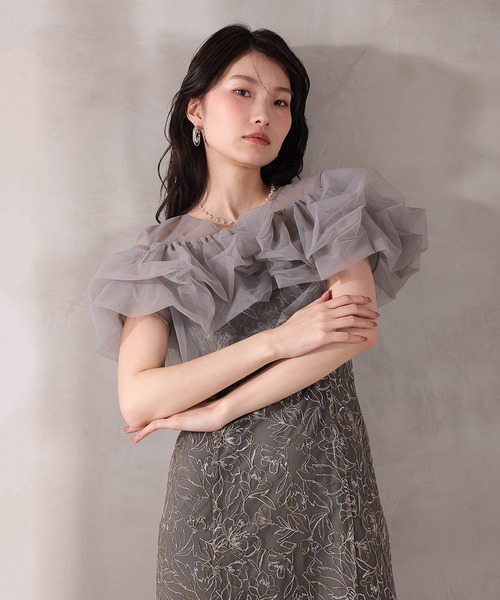KANA | ボリュームボレロ花柄ワンピースドレス 2点セットワンピース