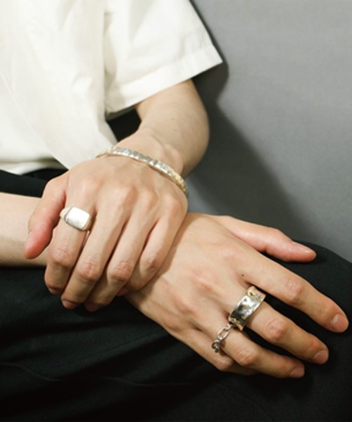 E.M. | SILVER925サイドジルコニア埋め込みリング/メンズ/レディース