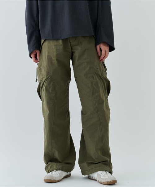 NVRFRGT CENTER SEAM CURVED 3D なまら CARGOPANTS