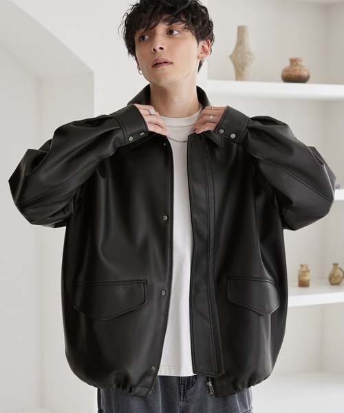 ADAM ET ROPE' シングル オーバーサイズ ジャケット ADAM ET ROPE' | オーバーサイズ ZIP ジャケット / シーズンレス
