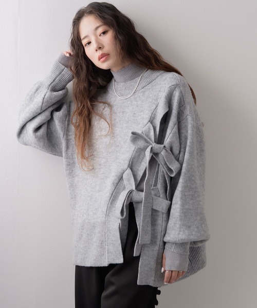 RECTANGLE | Wリボンスリットニット - Buyee, an Online Proxy