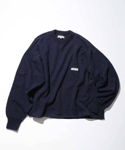 トップス CAHLUMN Wool Cotton Loop Back Sweatshirt CAHLUMN | CAHLUMN/カウラム Wool Cotton Loop Back Sweatshirt/ウール