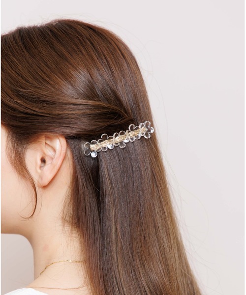 アレクサンドルドゥパリ シアー フラワー バレッタ （FLOWER | クリア  