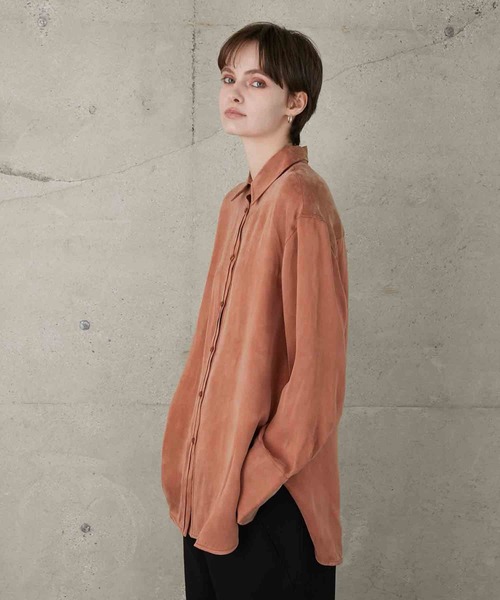 ブラウス シャツ 「LA PEAU DE GEM」soft rayon shirt/ソフトレーヨンシャツ レディース la peau de gem ブラウス シャツ 「LA PEAU DE GEM」soft rayon