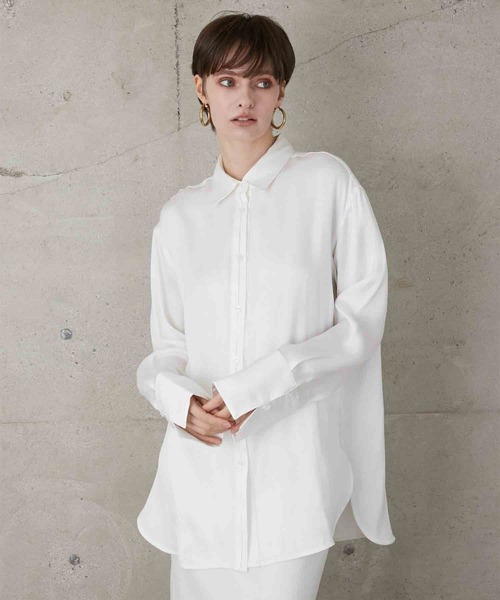 LA PEAU DE GEM | 【LA PEAU DE GEM】soft rayon shirt/ソフト