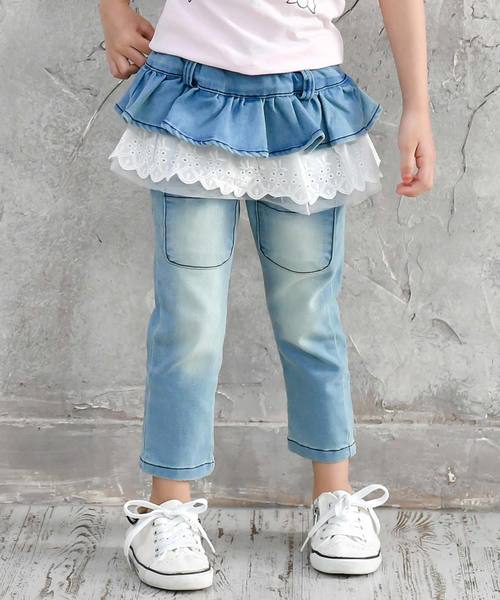 BEE DES BEE | フリル スカート付き デニムパンツ - Buyee, an Online