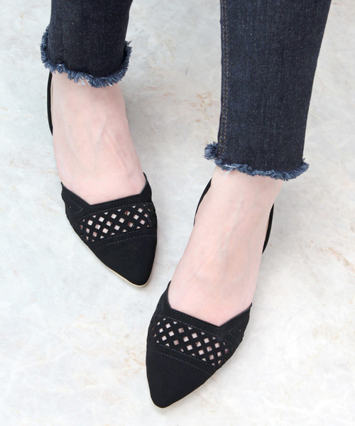 Libertydoll 履いた時のシルエットがきれいなカットワークセパレートフラットパンプス Buyee An Online Proxy Shopping Service Shop At Zozotown Bot Online