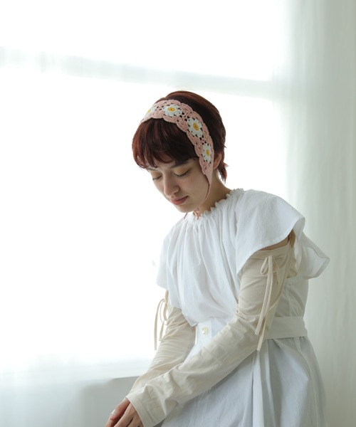 GUCCI フラワープリント ヘアバンド　紫陽花 GUCCI フラワープリント ヘアバンド 紫陽花