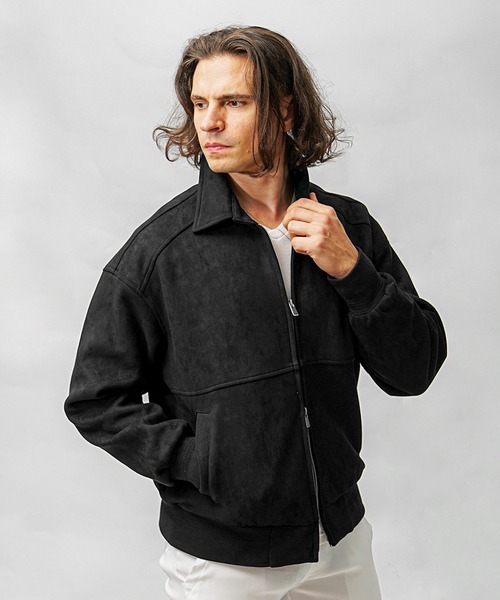 SOMEDIFF | スエードショート丈ブルゾン メンズ オーバーサイズ CPO
