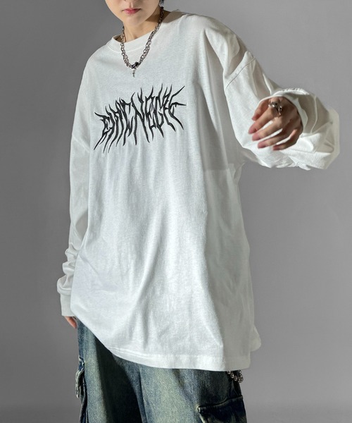 CONFIRM | Y2K グランジ トライバル刺繍 / ロゴ刺繍 ビッグシルエット