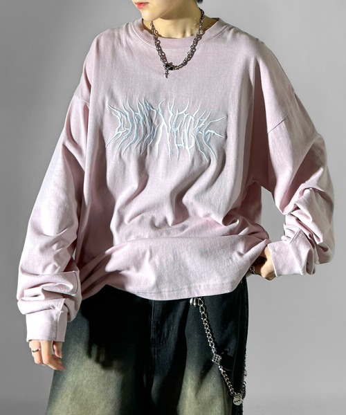 CONFIRM | Y2K グランジ トライバル刺繍 / ロゴ刺繍 ビッグシルエット