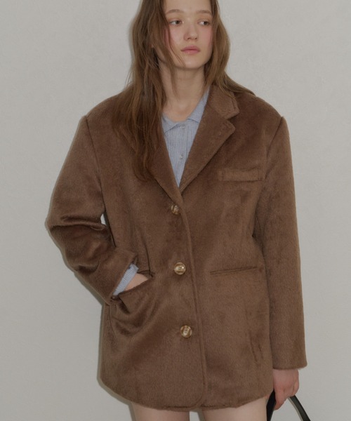 GIUNON | over shaggy jacket coat / オーバーシャギージャケット