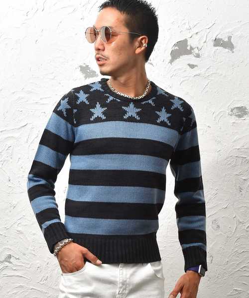 Joker 星ボーダー柄５ggニット メンズ トップス セーター スター ボーダー Buyee An Online Proxy Shopping Service Shop At Zozotown Bot Online