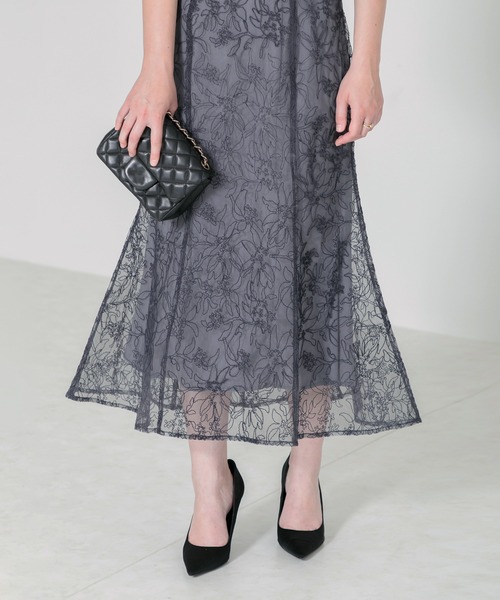 春早割 LEJA | 【LEJA】リボン付きパフスリーブシアーボレロ刺繍レース スーツ・フォーマル・ドレス
