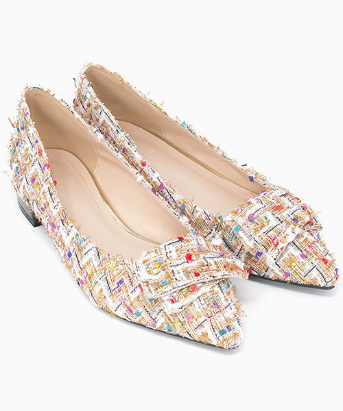 Girl 結婚式 お呼ばれ対応レディース靴 ツイード風ポインテッドトゥローヒールパンプス Buyee An Online Proxy Shopping Service Shop At Zozotown Bot Online