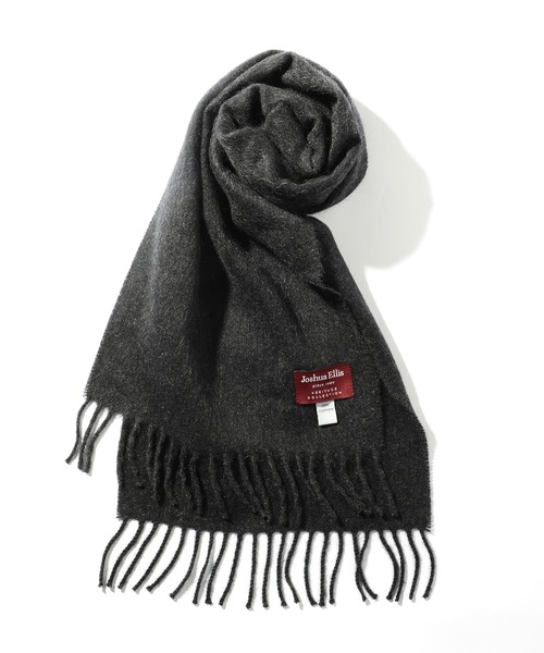 小物 Joshua Ellis Plain Cashmere Stole Black JOSHUA ELLIS | 【Joshua Ellis】ブリティッシュ Plain&Textile