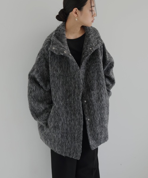 【hellam】シャギースタンドカラーコート HELLAM | シャギースタンドカラーコート - Buyee, an Online Proxy