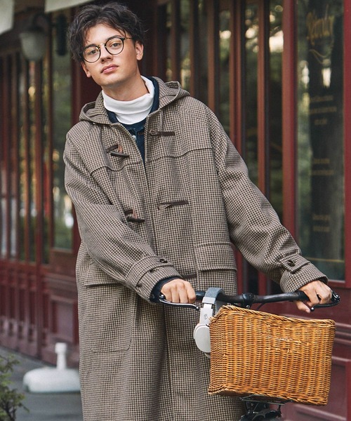 EMMA CLOTHES 新品 オーバーサイズ メルトン ロングダッフルコート EMMA CLOTHES | オーバーサイズメルトンラグランロングダッフル