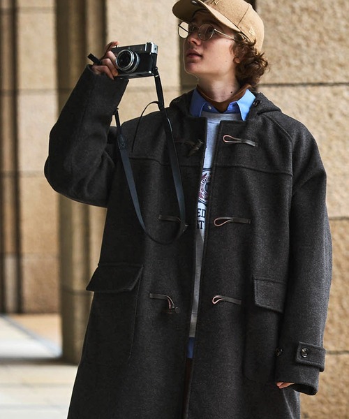 EMMA CLOTHES | オーバーサイズメルトンラグランロングダッフルコート