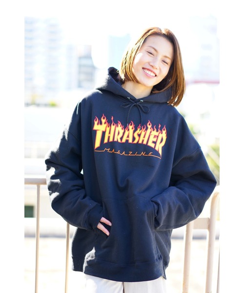 THRASHER | FLAME HOODIE SWEAT PARKA / スラッシャー プルオーバー ...