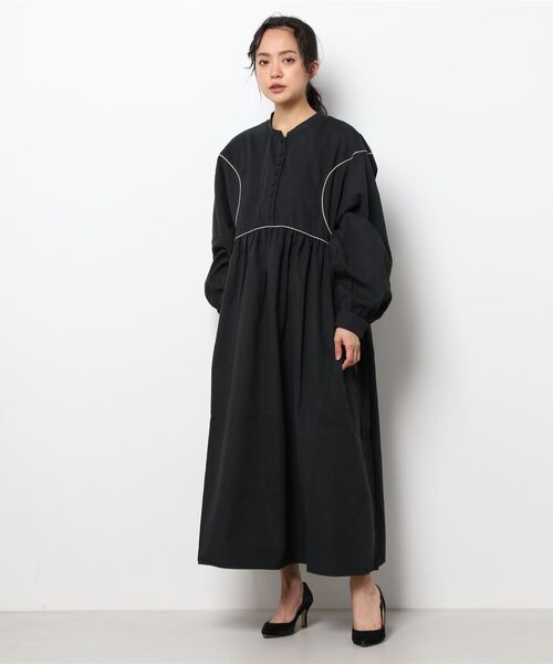 MODE ROBE | バイカラーステッチウエストタックワンピース
