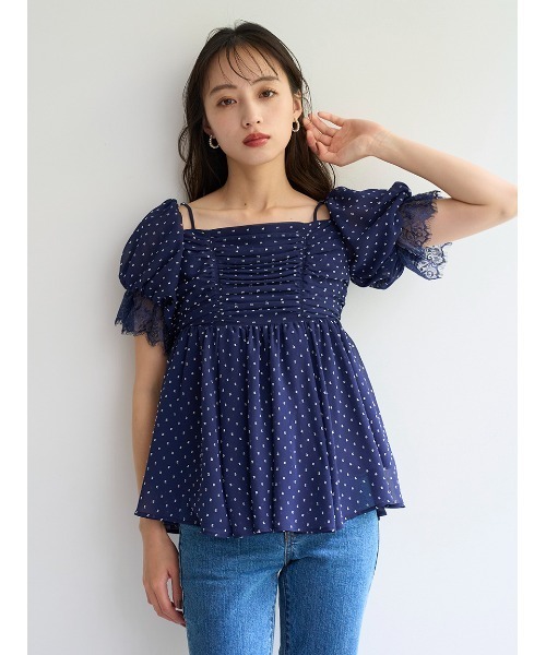 SNIDEL | バリエオフショルレースチュニック - Buyee, an Online Proxy