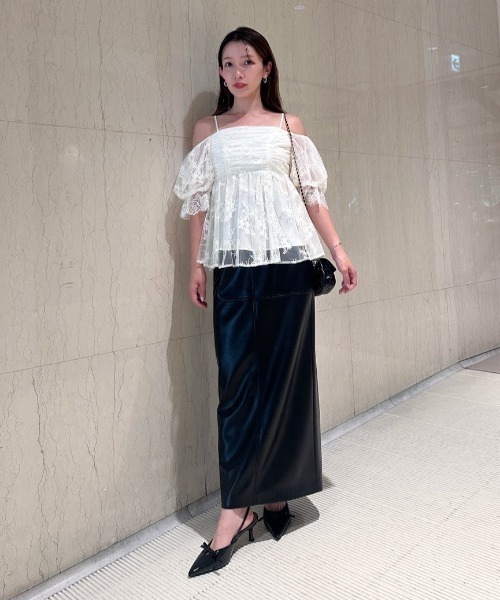 SNIDEL | バリエオフショルレースチュニック - Buyee, an Online Proxy