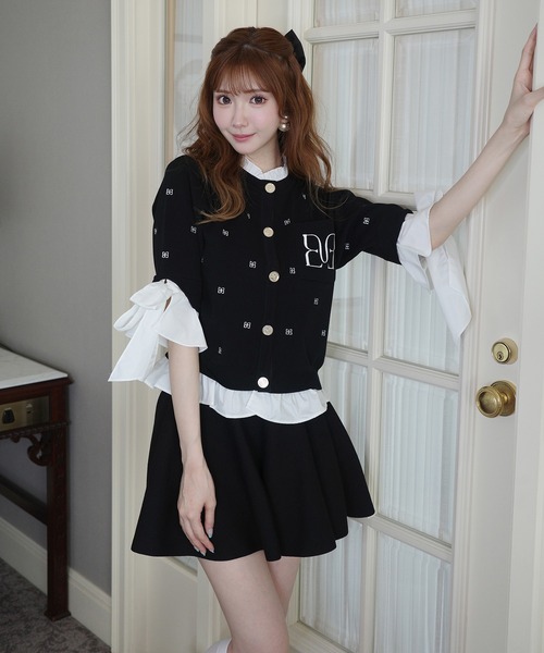 EIMY ISTOIRE | PAPILLON EMBROIDERY ATTACHED CARDIGAN - Buyee, an