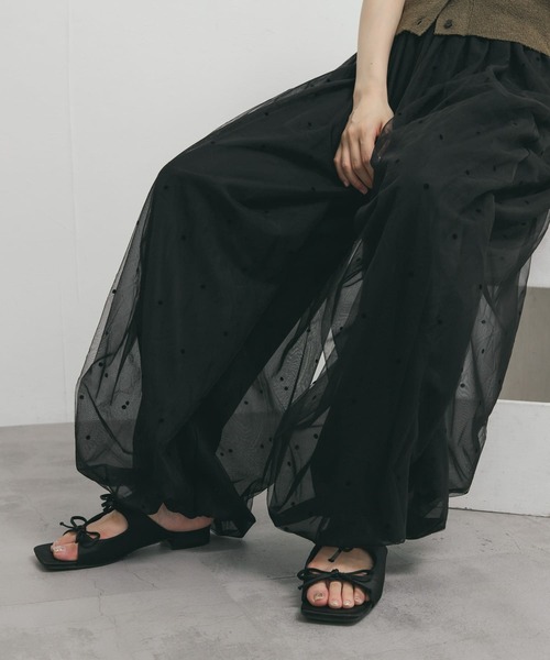 KBF フロッキードットチュールバルーンパンツ KBF | フロッキードットチュールバルーンパンツ - Buyee, an Online