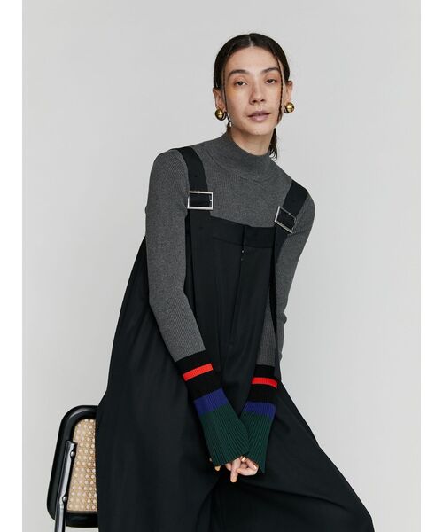 UN3D. | POINT BORDER FLARE SLEEVE TOP / ポイントボーダーフレア 