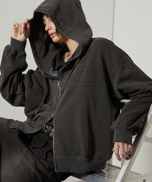 GALFY | 【GALFY】百合の紋紋パーカー / 【ガルフィー】ロゴダブル