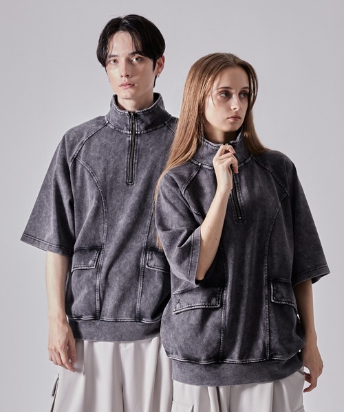 ry histo【CLEL】ヘビーウェイトヴィンテージデザインハーフジップ CLEL】Heavy Weight Vintage Design Half Zip/ヘビーウェイト