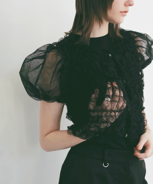 CLANE | CLANE/クラネ/W FACE FRILL KNIT CARDIGAN - Buyee, an Online