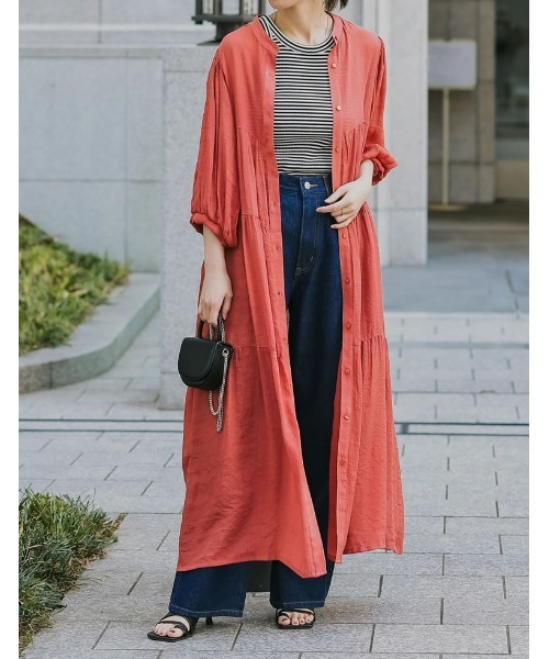 RE:EDIT | [低身長サイズ有]楊柳ティアードマキシワンピース - Buyee