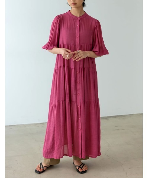 RE:EDIT | [低身長サイズ有]楊柳ティアードマキシワンピース - Buyee