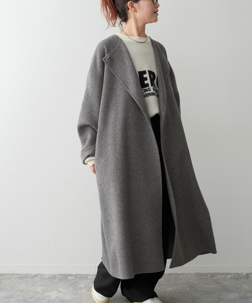 Demi-Luxe BEAMS ステンカラーコート グレー Demi-Luxe BEAMS ステンカラーコート グレー 【定価5.9万円】 DEMI