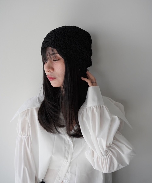 SANSELF | 【SANSeLF】フラワークロシェニットキャップ saa26s023
