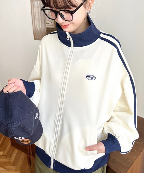 chillfar チルファー　トラックジャケット　アイボリー ブルゾン アウター トラックジャケット レディース : ZOZOTOWN Yahoo