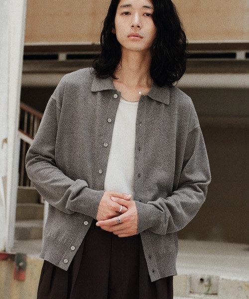WYM　T/C BASIC KNIT SHIRT CARDIGAN WYM LIDNM | T/C BASIC KNIT SHIRT CARDIGAN - Buyee, an Online
